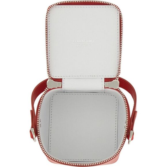 Ferragamo Leather Vanity Case, Red